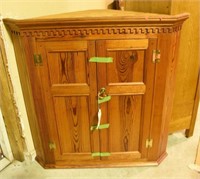Lot #1571 - Pine two door corner cabinet top