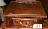 Lot #1575 - Antique countertop desk with single