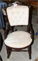 Lot #1593 - Ladies Victorian rocking chair with