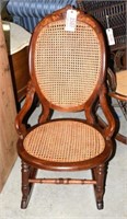Lot #1597 - Victorian Walnut cane seat and back