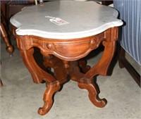 Lot #1614 - Victorian carved turtle top end table