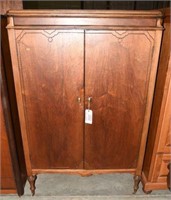 Lot #1632 - Depression era two door armoire