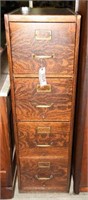 Lot #1634 - Macey Co. antique Oak four drawer