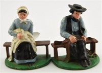 Lot #1652 - Pair of Amish themed cast iron