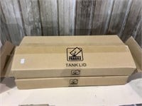 2 Toilet  Tank Lids 18.5 Inches White
