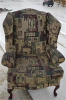 Wingback Chair (smoke damage)