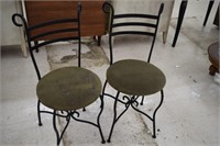 2 Wrought Iron Chairs (smoke damage)