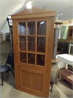 Corner Oak Cabinet - approx. 6-1/2' tall