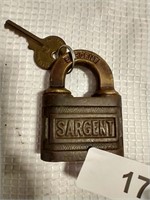 Metal Sargent Lock & Key