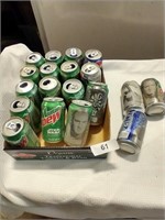 Mt Dew, Diet Pepsi Empty Collector Cans