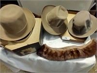 (3) Hats & Fur Collar