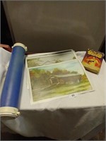 Assorted Covered Bridge Placemats, Elvis Book &