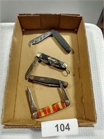 (4) Assorted Pocket Knives - some rusted