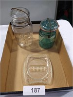 (2) Wire Ring Ball Jars &