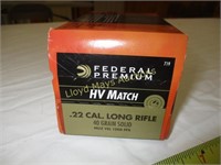 Federal HV Match .22 Long Rifle Ammunition 500rds