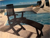 Outdoor Furniture: Black Deck Chair Pool Patio