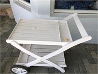 Outdoor Furniture: White Tea Cart Large