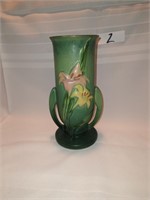 Roseville Green Zephyr Lily Vase Pottery