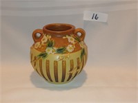 Roseville Brown Cherry Blossom Vase Pottery