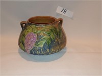 Roseville Blue Wisteria Rose Bowl Pottery