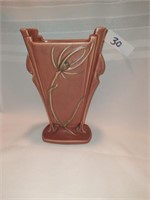Roseville Rust Teasel Pillow Vase Pottery