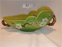 Roseville Green Apple Blossom Vase Pottery