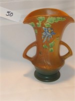 Roseville Brown Columbine Vase Pottery
