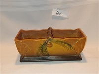 Roseville Brown Pine Cone Window Box Pottery