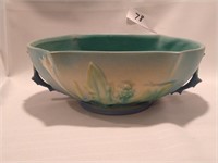 Roseville Blue Thorn Apple Bowl Pottery