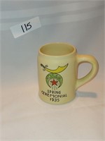 Kosair Commemorative Mug ( 1935) Pottery