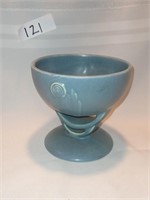Blue Moderne Footed Bowl Pottery