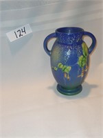 Roseville Blue Fuchsia Vase Pottery