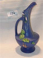 Roseville Blue Fuchsia Ewer Pottery