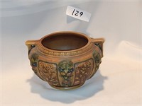Roseville Brown Florentine Rose Bowl Pottery