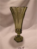 Fostoria Coin Glass Bud Vase - Olive