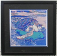 Sea Turtle Print Plate Signed By Andy Warhol