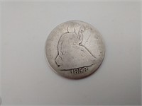 1858 Seated Liberty Dollar - (Worn)