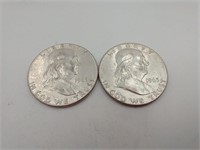 (2) 1963 Franklin Half Dollars