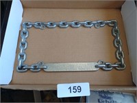 Chain Look License Plate Frame