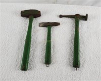 Lot Of 3 Auto Body/ Fender Hammers