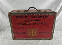 Vintage Msa Chemox Oxygen Wooden Case