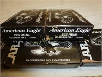 American Eagle 223 Rem 55gr FMJ Ammunition100rds
