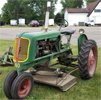 Oliver 60 Row Crop Tractor w/ Belly Mower- Runs