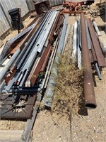 Pile of Metal, Rollers, RR Rail, I-Beam, more