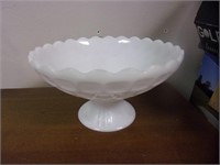 Milk Glass Fruit Bowl