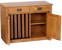 New Meco STAKMORE Expanding Oak Cabinet/Table