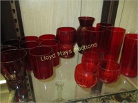 Ruby Glass Collection - 17pc