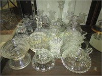 Vintage Glass & Crystal Candle Holders