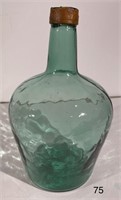 Vintage Green Glass Wine Decanter