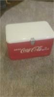 Nice metal vintage Coca-Cola red and white cooler